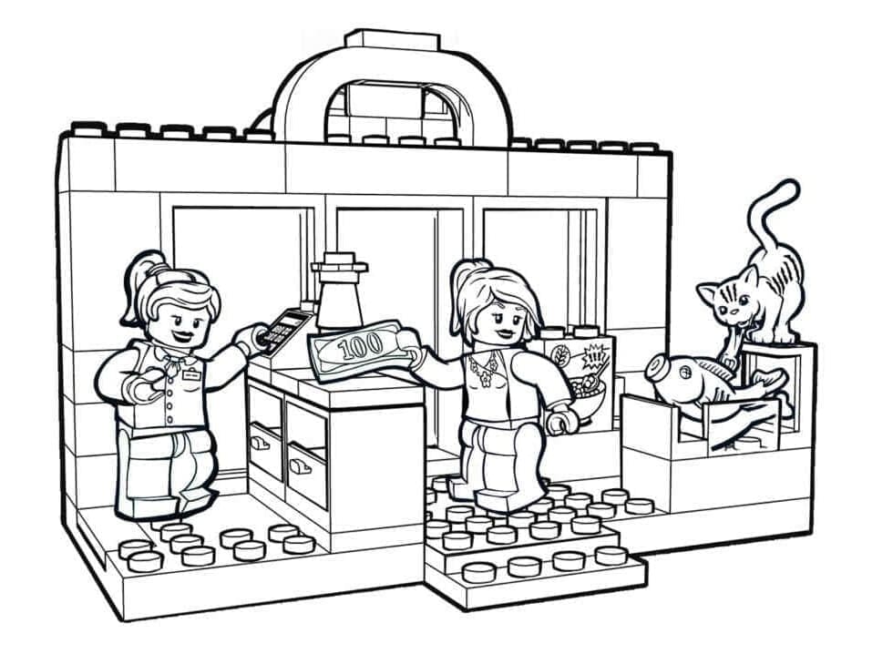 Coloriage Lego City Boutique