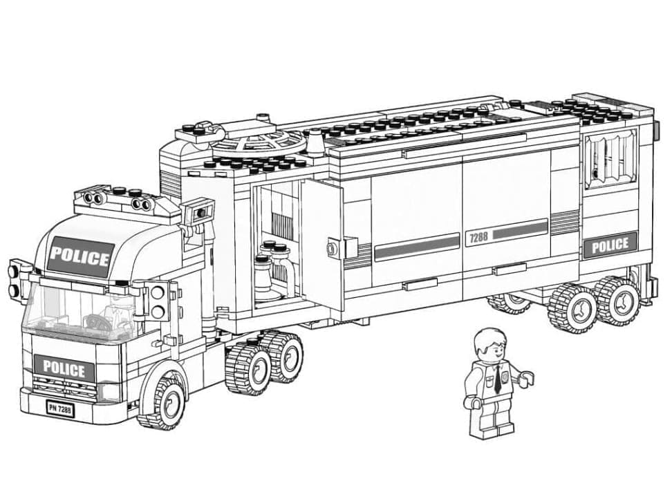 Coloriage Lego City Camion