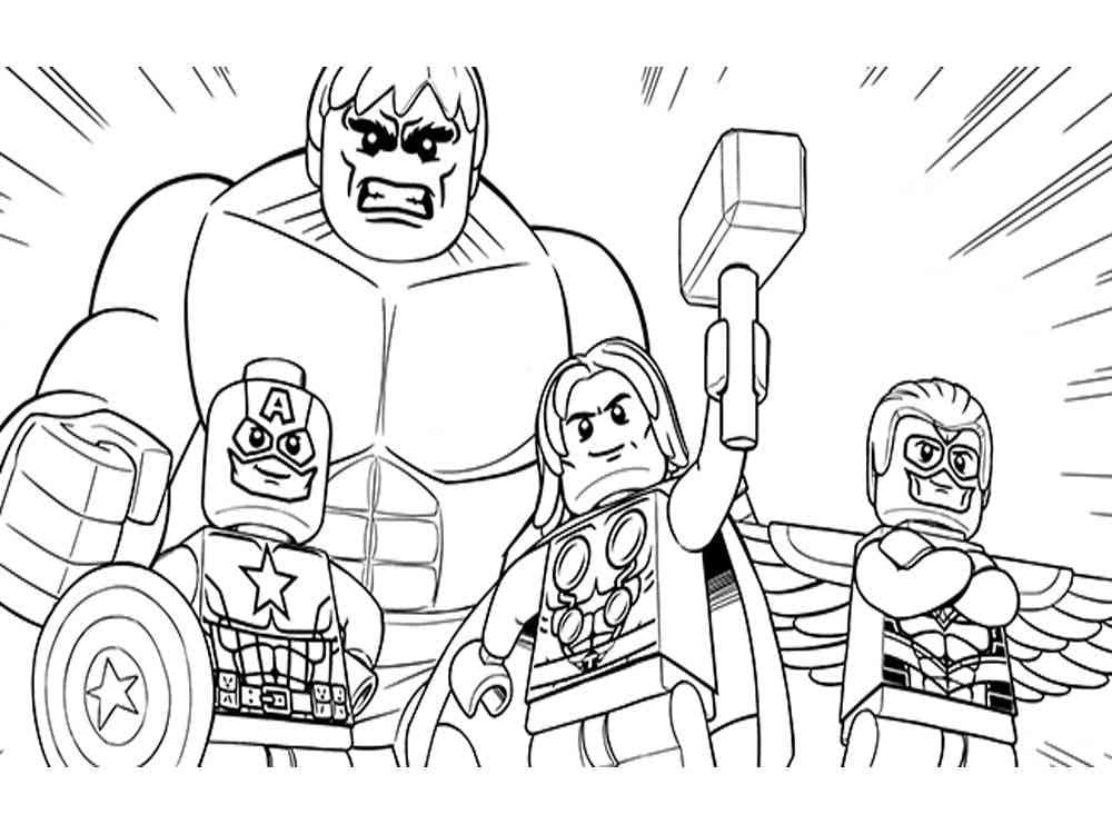 Lego Marvel Avengers coloring page