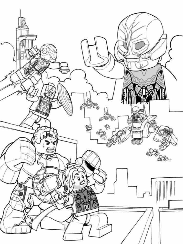 Lego Marvel Ultron coloring page