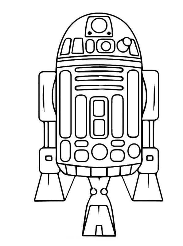 Coloriage Lego Star Wars R2-D2