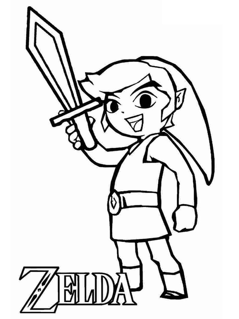 Link Heureux coloring page