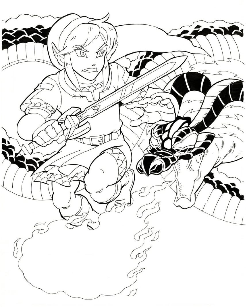 Link très Cool coloring page