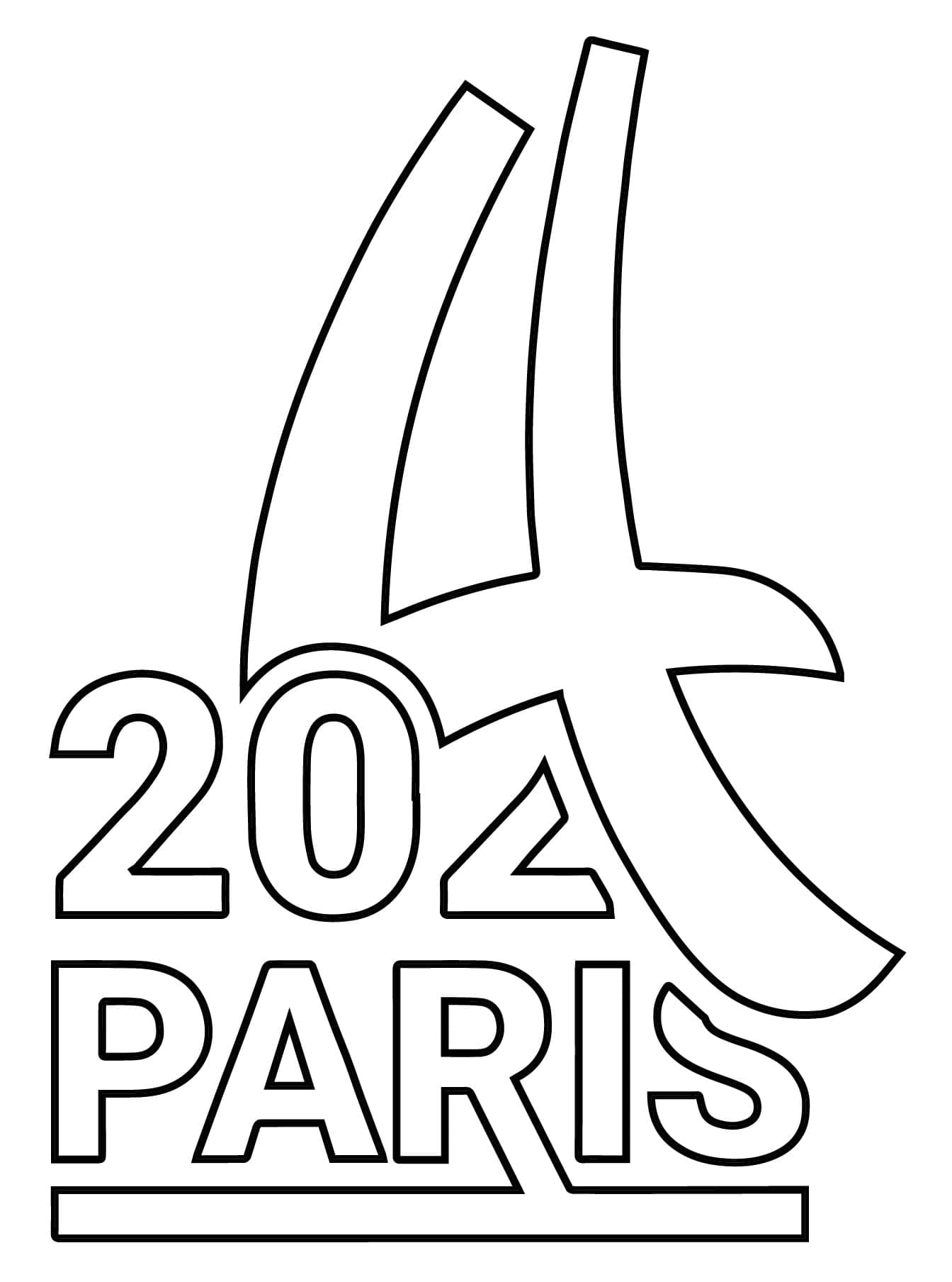 Logo de Jeux Olympiques de Paris 2024 coloring page