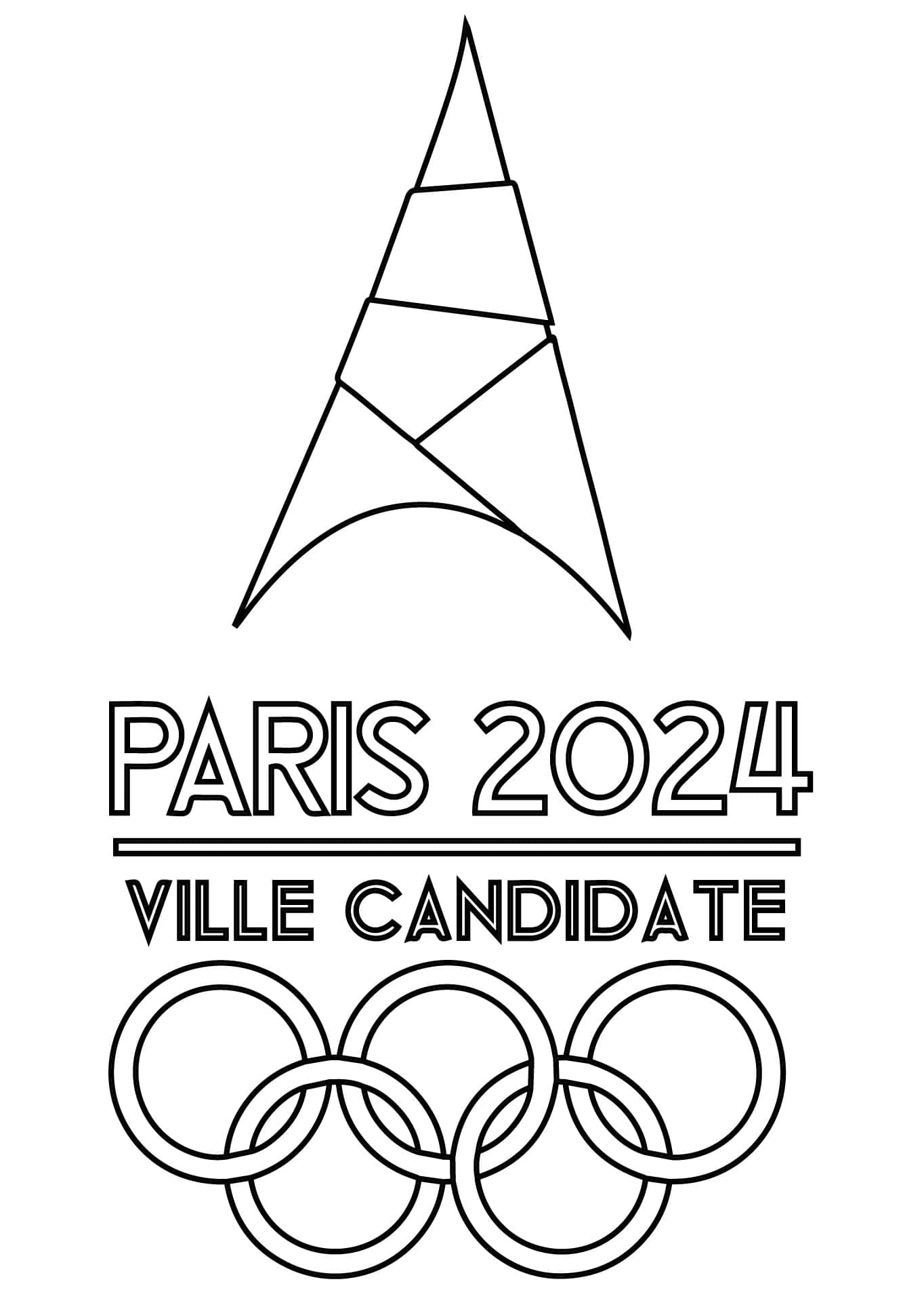 Logo de Jeux Olympiques de Paris coloring page