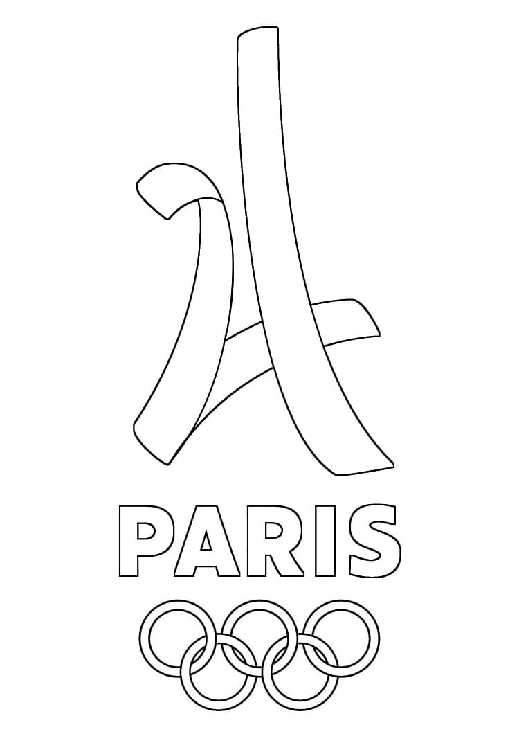 Coloriage Logo Jeux Olympiques 2024 T L Charger Et Imprimer Gratuit   Coloriage Logo Jeux Olympiques 2024 