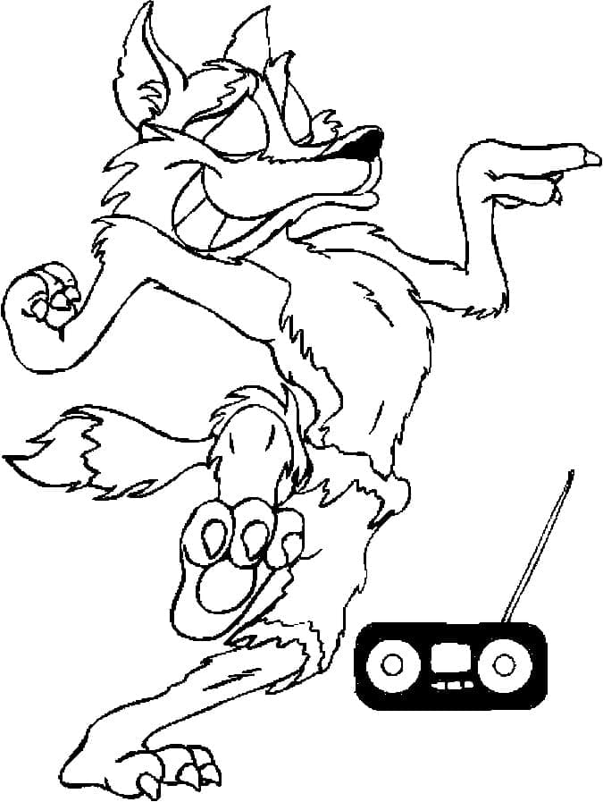 Loup-garou Dansant coloring page