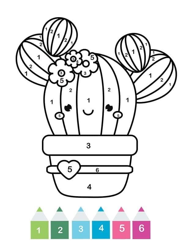 Magique GS Cactus Mignon coloring page