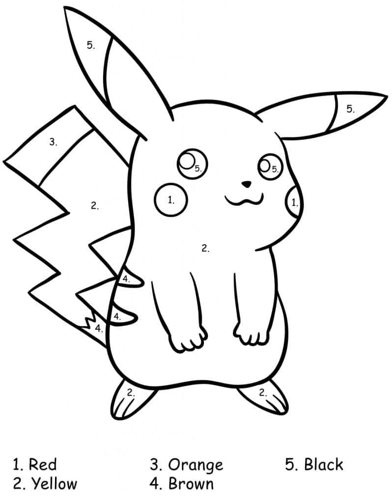 Magique Pikachu Pokemon coloring page