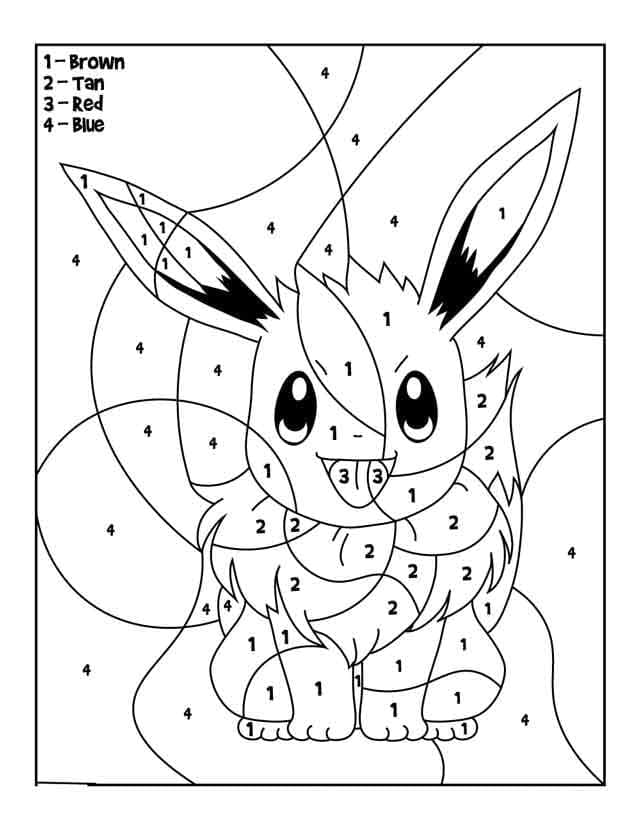 Magique Pokemon Évoli coloring page