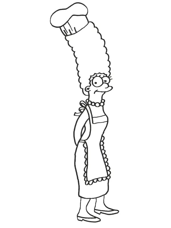 Coloriage Marge de Simpson