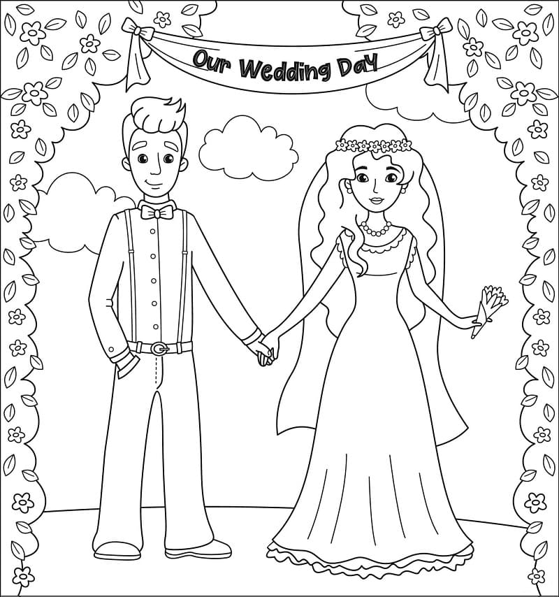 Mariage 10 coloring page