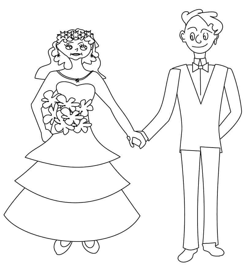 Mariage 3 coloring page