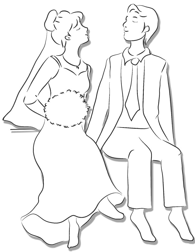 Mariage 5 coloring page