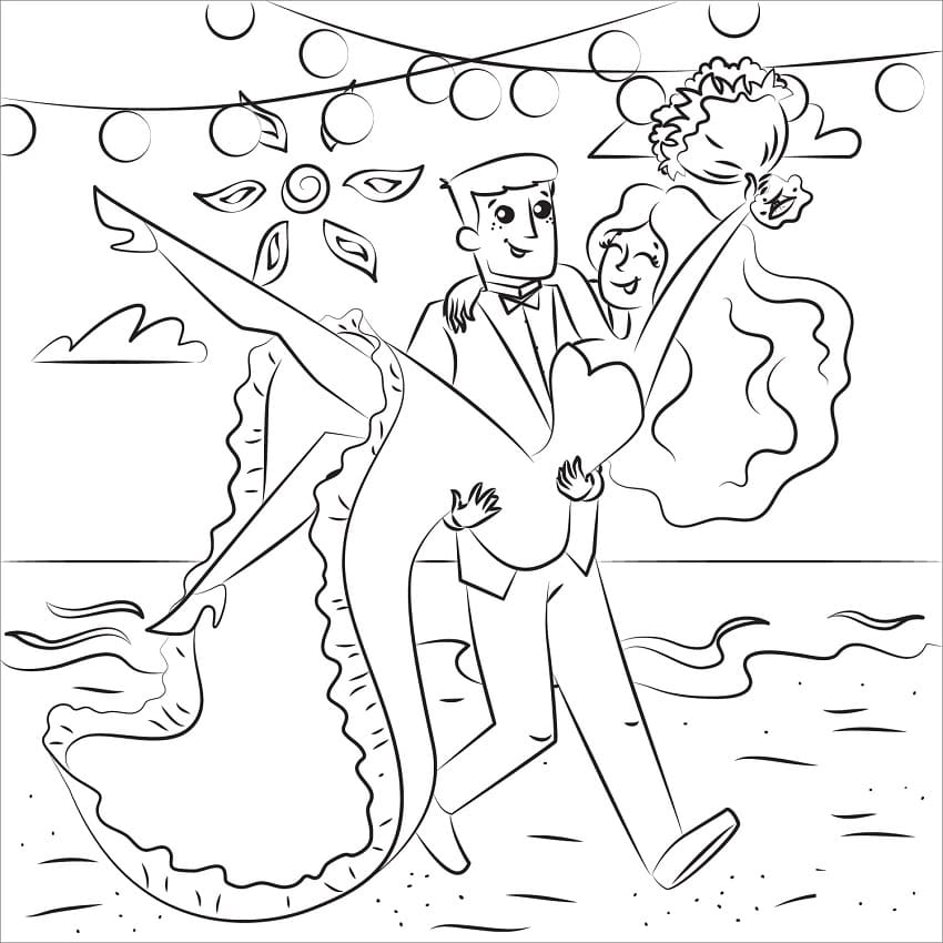 Mariage 6 coloring page