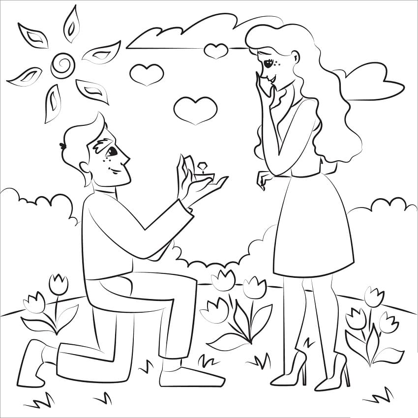 Mariage 7 coloring page
