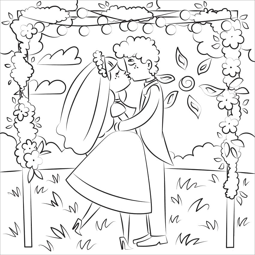 Mariage 8 coloring page