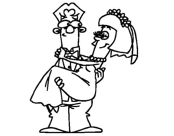 Coloriage Mariage d'Amour