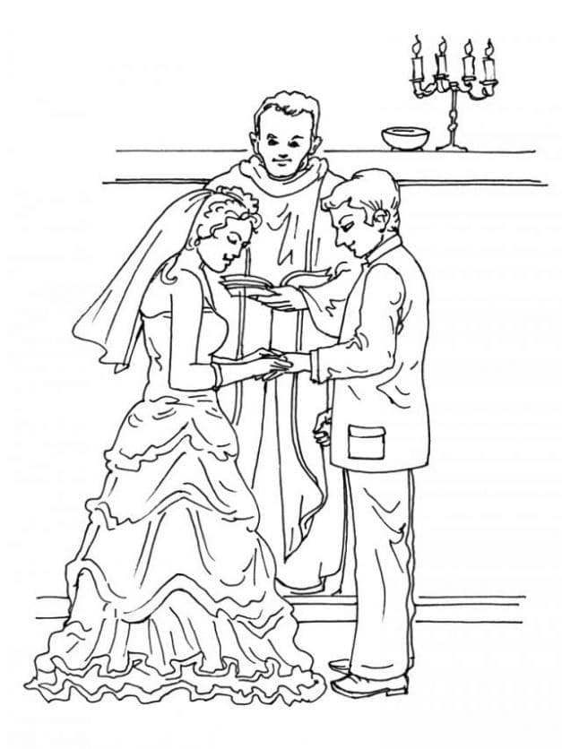 Mariage Imprimable coloring page