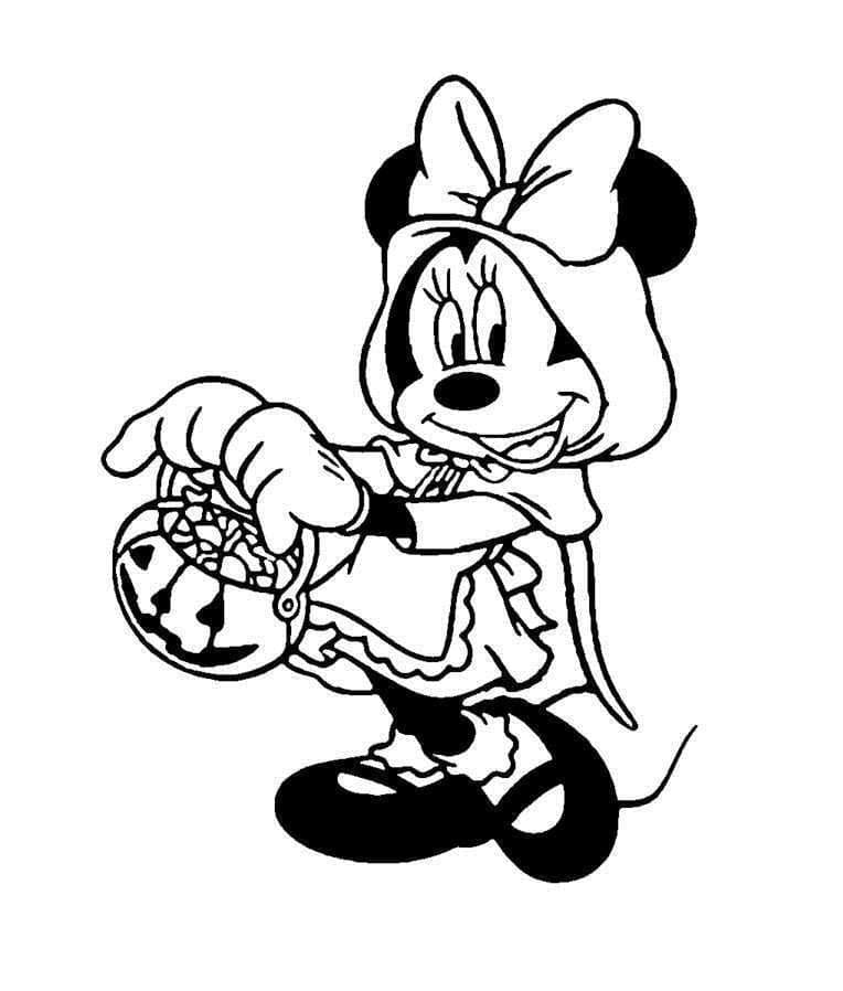 Coloriage Minnie Mouse Halloween Disney