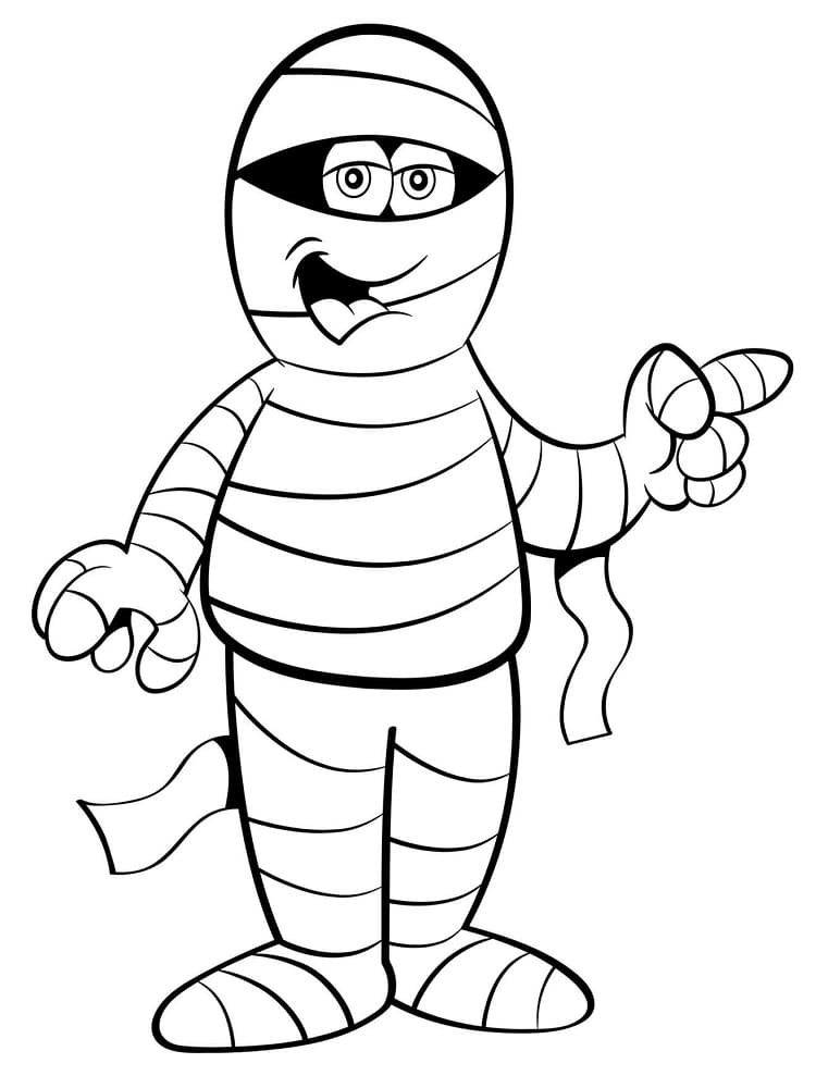 Momie Souriante coloring page
