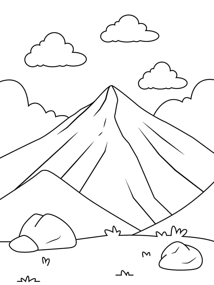 Montagne Gratuite coloring page