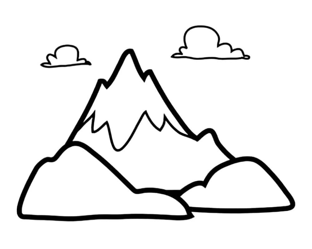 Montagne Mignonne coloring page