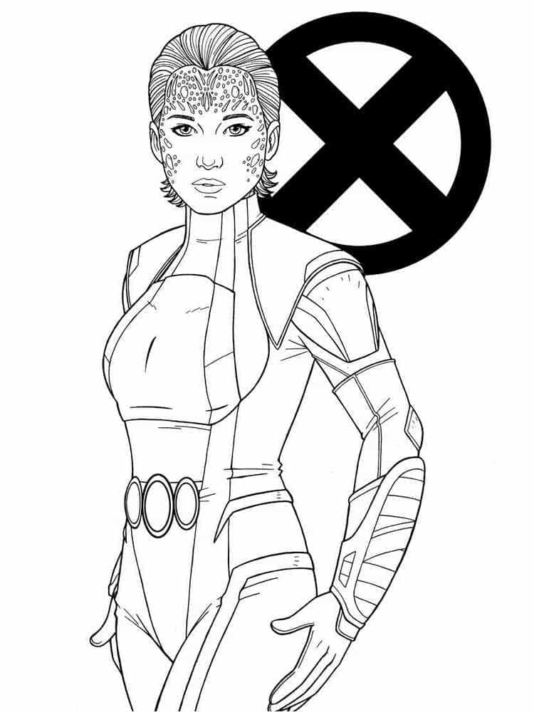 Mystique X-Men coloring page