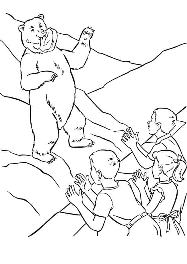 Ours du Zoo coloring page