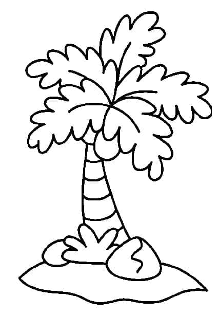 Coloriage Palmier très Simple