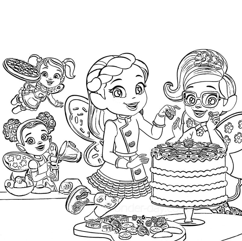 Coloriage Personnages de Butterbean's Cafe