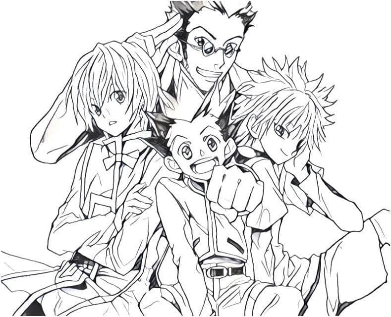 Personnages de Hunter x Hunter coloring page