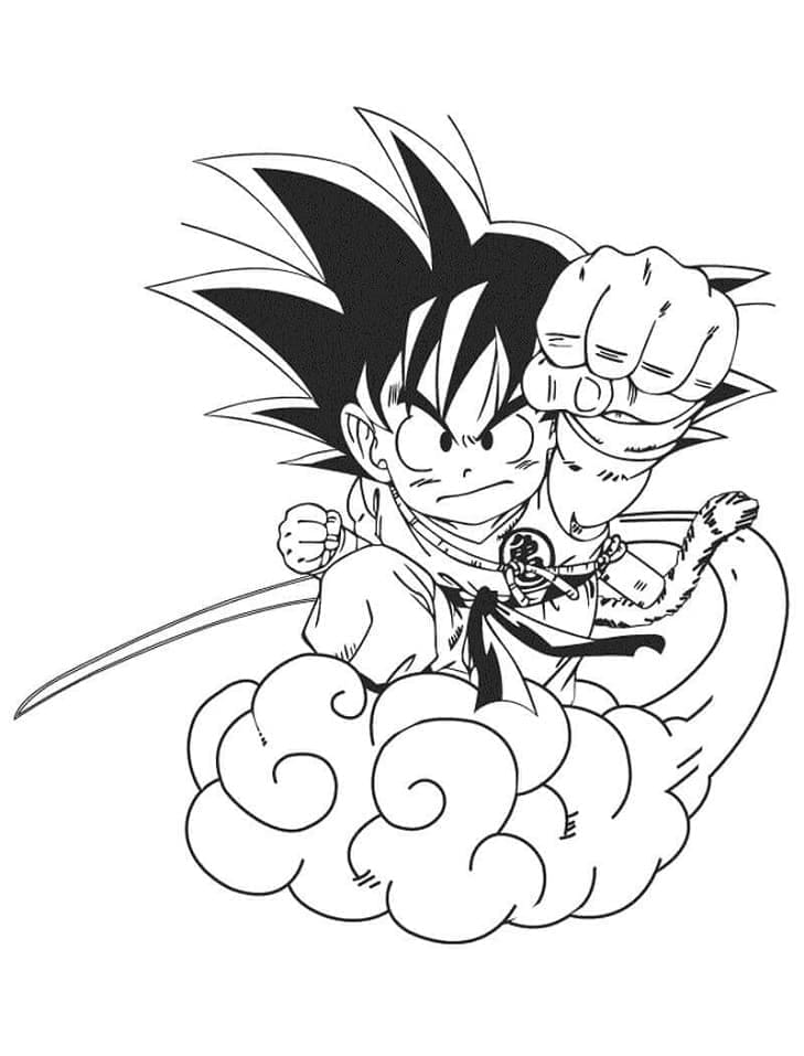 Petit Son Goku coloring page