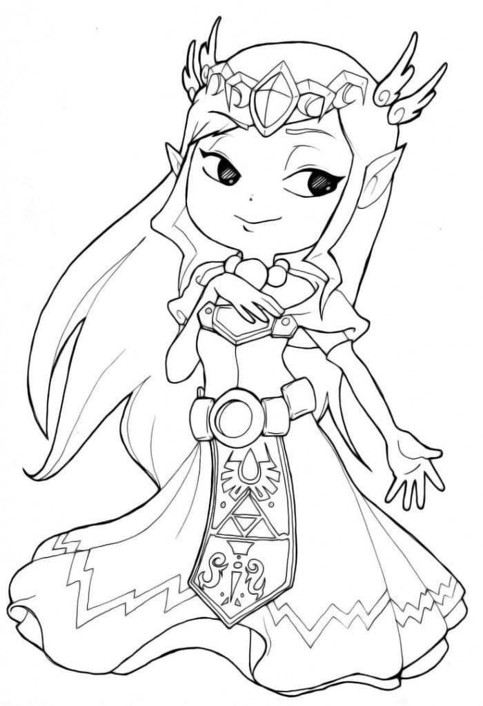 Petite Zelda Mignonne coloring page