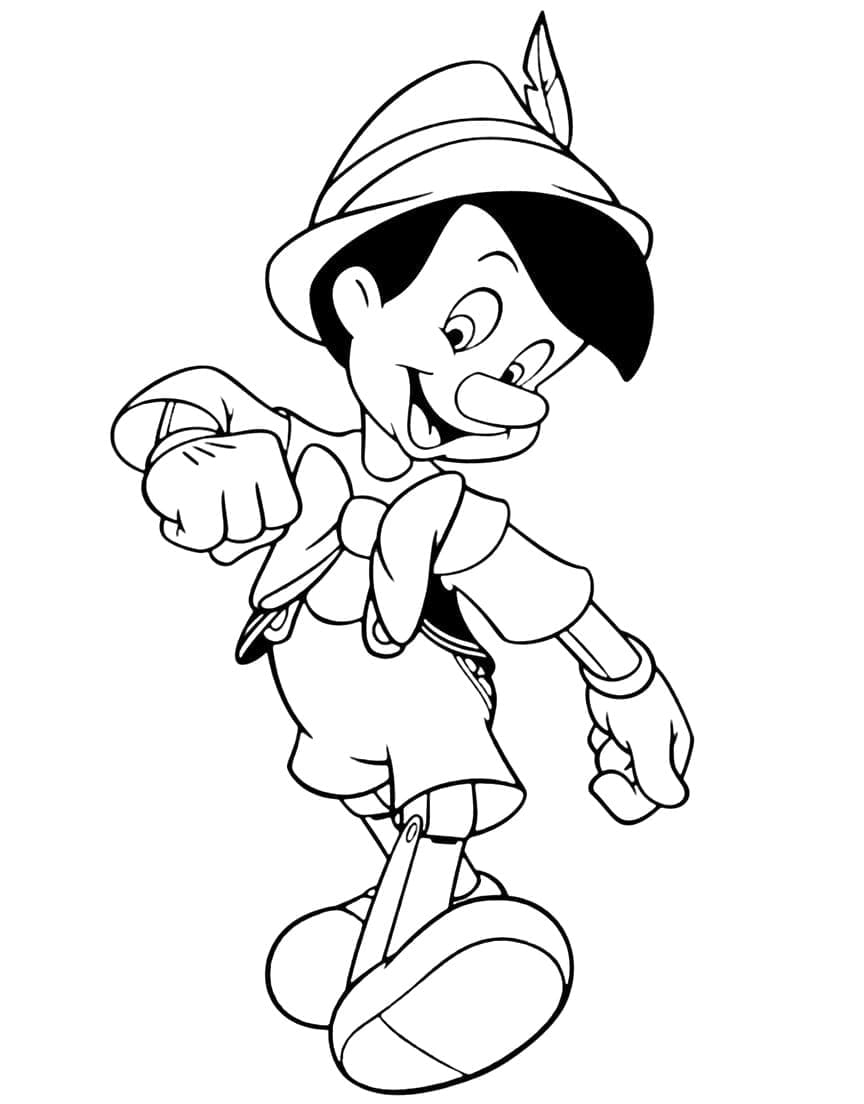 Coloriage Pinocchio Gratuit Pour les Enfants