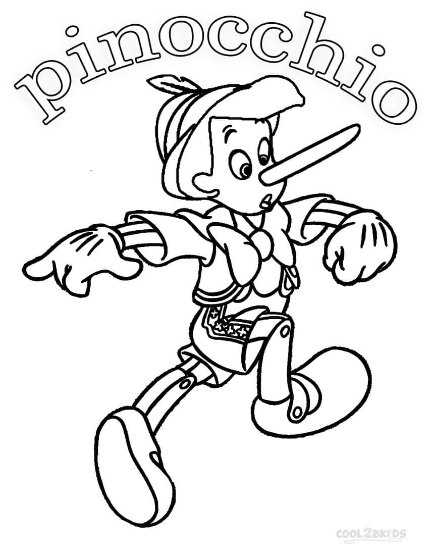 Coloriage Pinocchio Pour Enfants