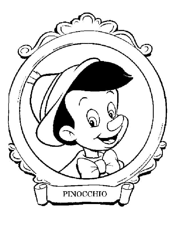 Coloriage Pinocchio Souriant