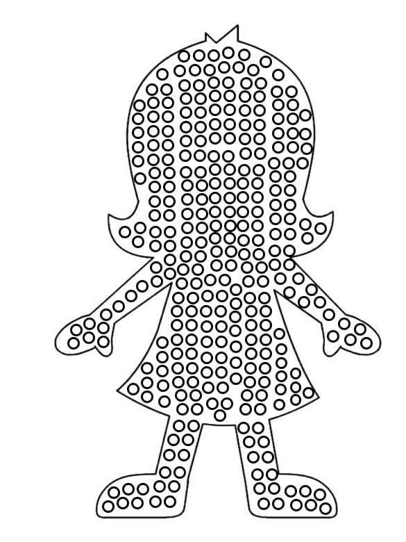 Pop It Fille coloring page