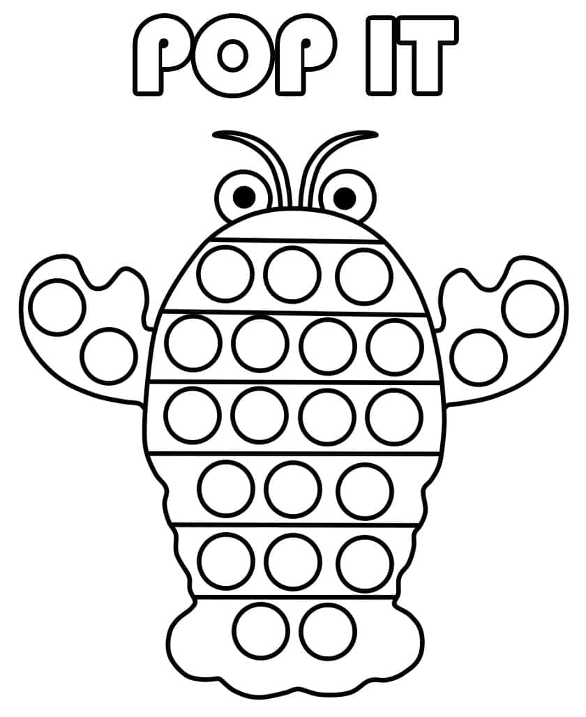 Pop It Homard coloring page