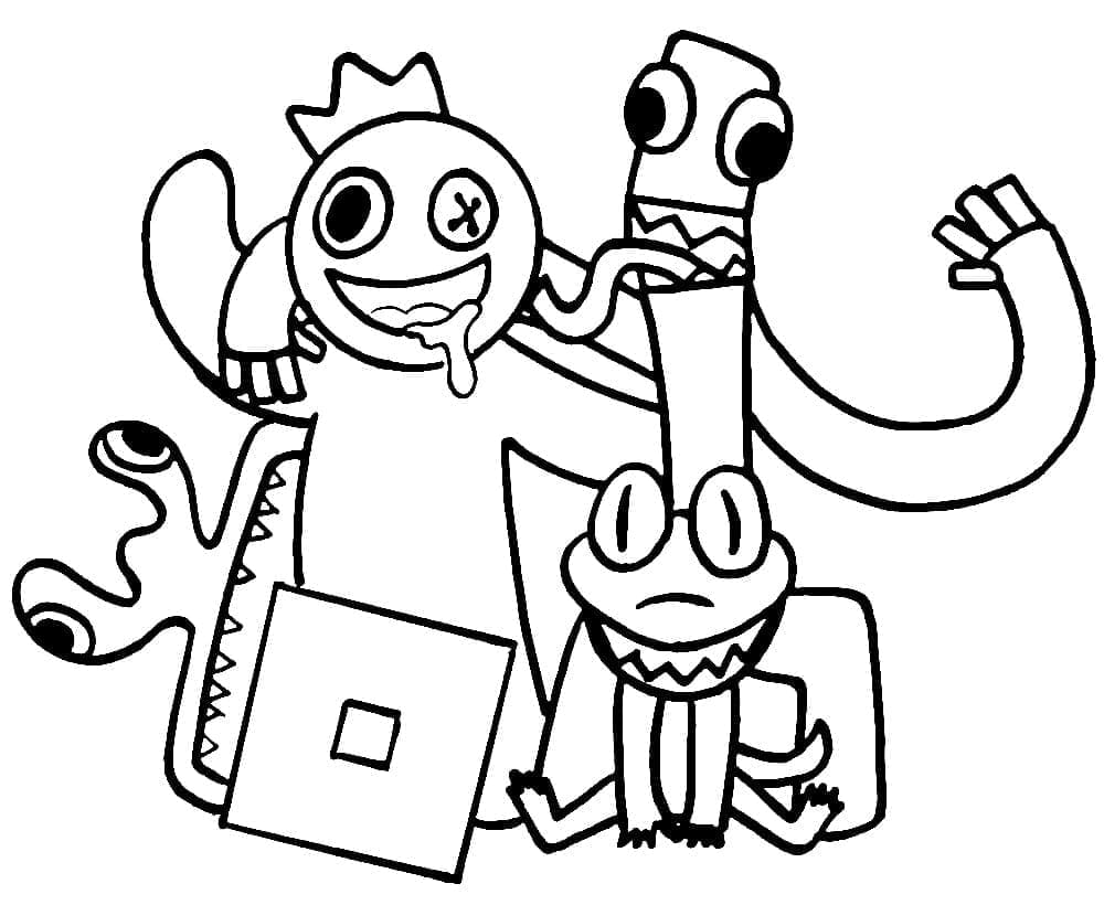 Coloriage Rainbow Friends à imprimer - GBcoloriage