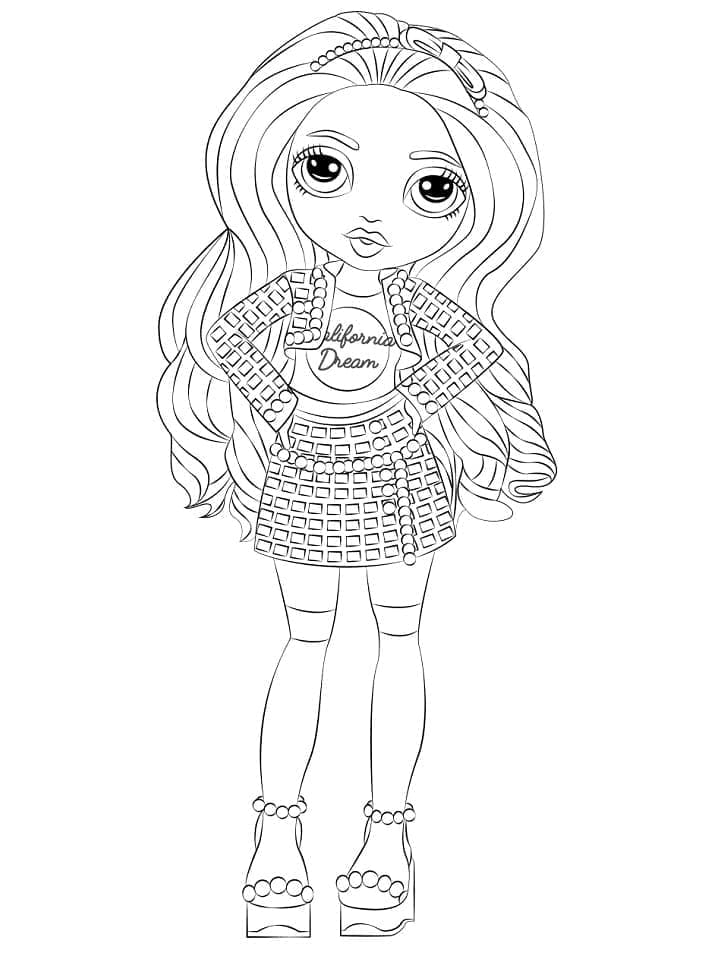 Rainbow High Bella Parker coloring page
