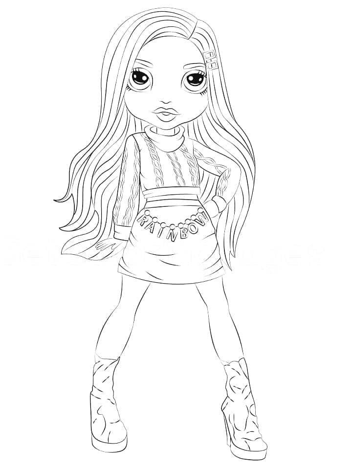 Rainbow High Gabriella Icely coloring page