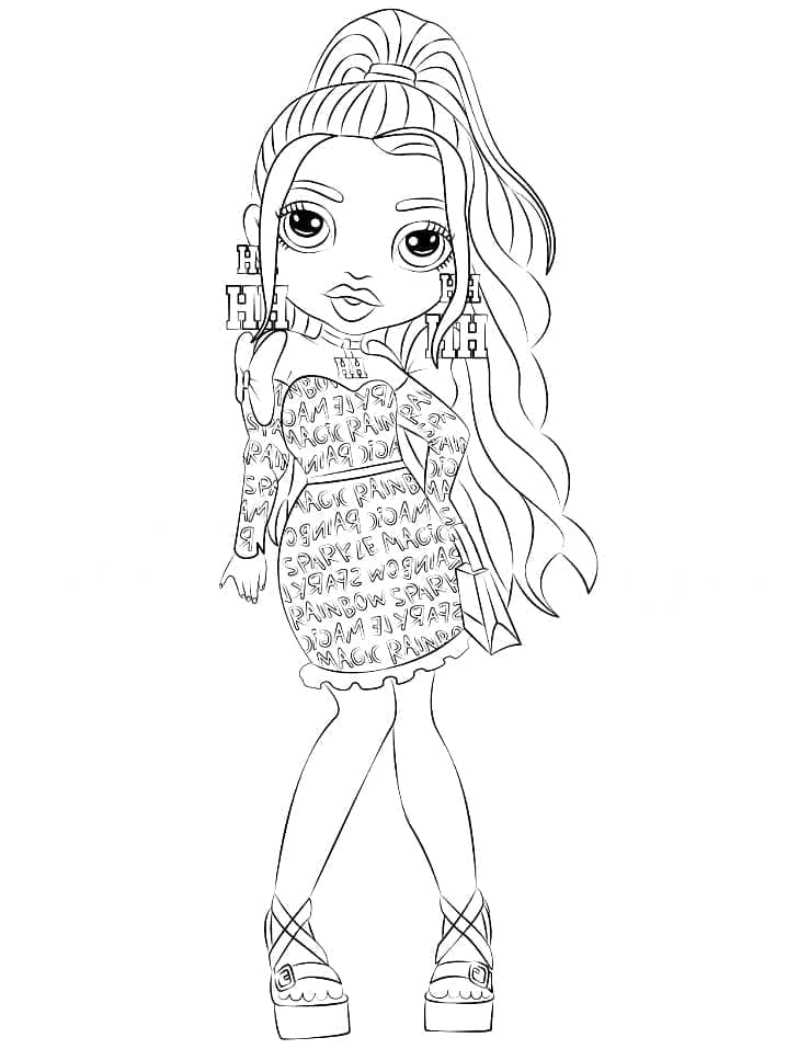 Rainbow High Holly De’Vious coloring page