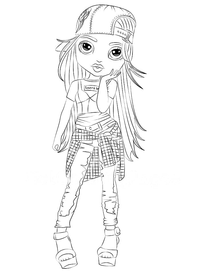 Rainbow High Ruby Anderson coloring page