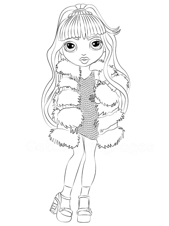Rainbow High Violet Willow coloring page