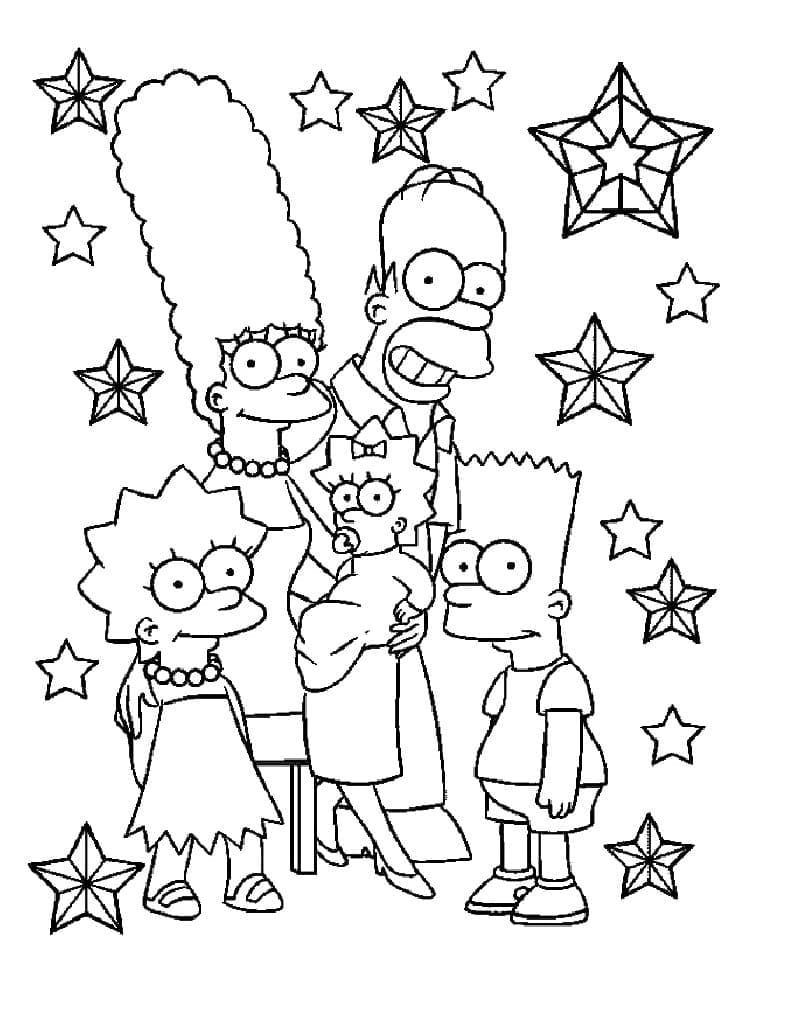 Coloriage Simpson Gratuit Pour les Enfants