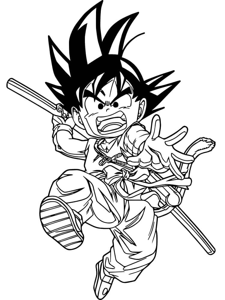Son Goku Imprimable coloring page