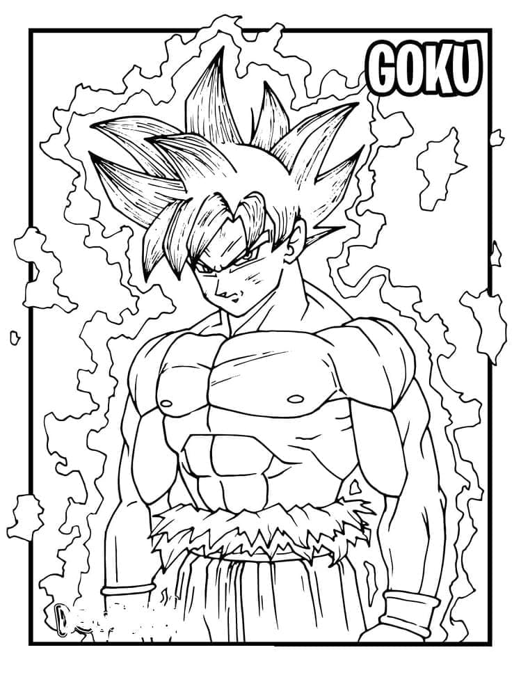 Coloriage Son Goku Puissant