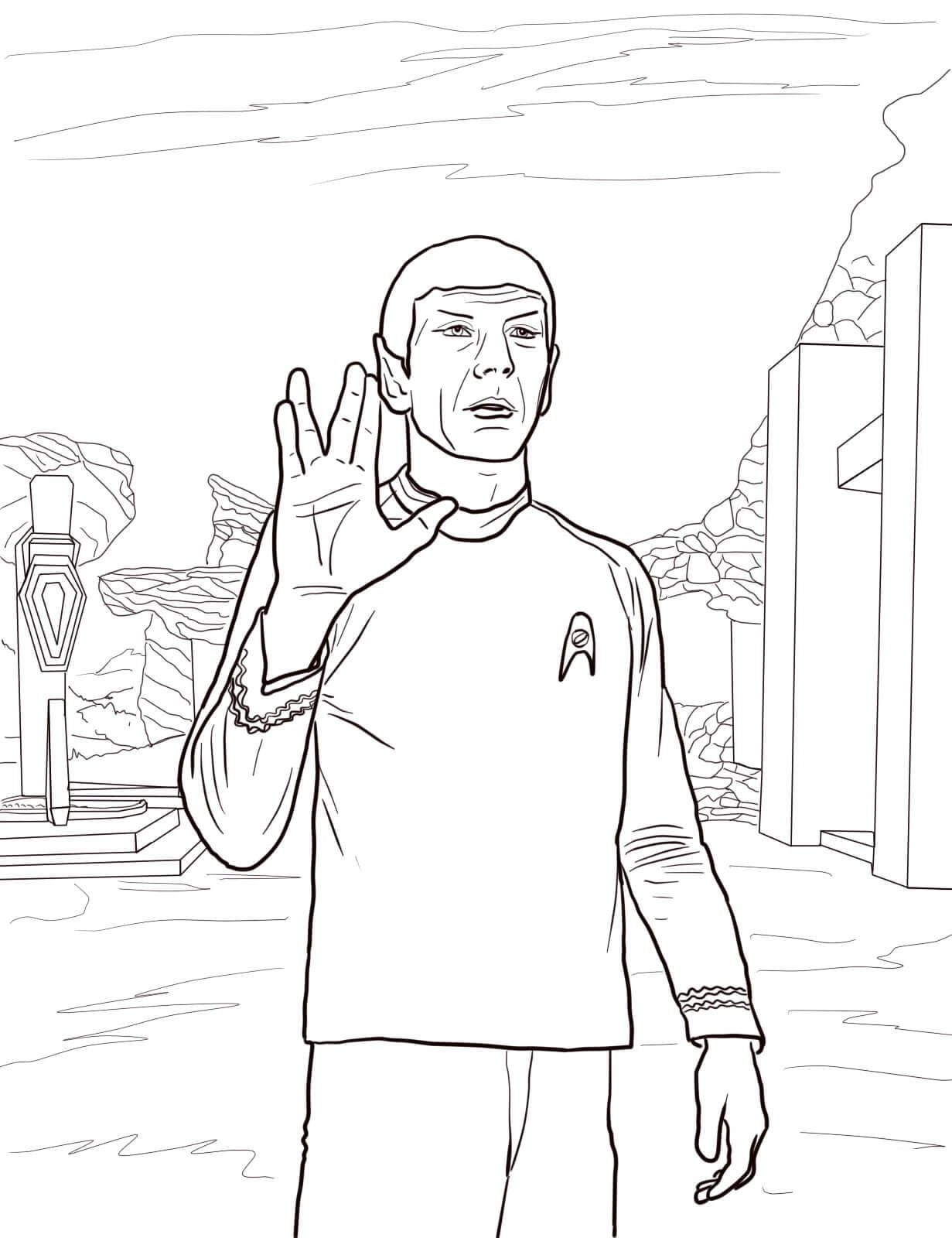Coloriage Star Trek Spock