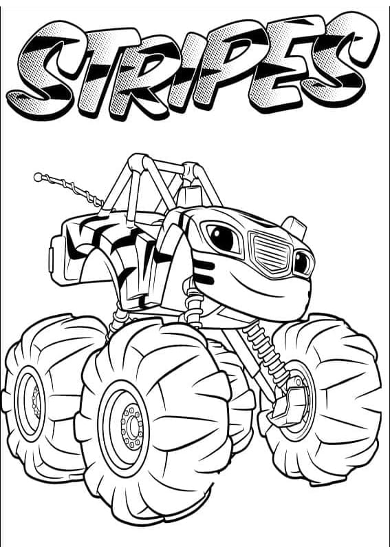 Stripes de Blaze et les Monster Machines coloring page